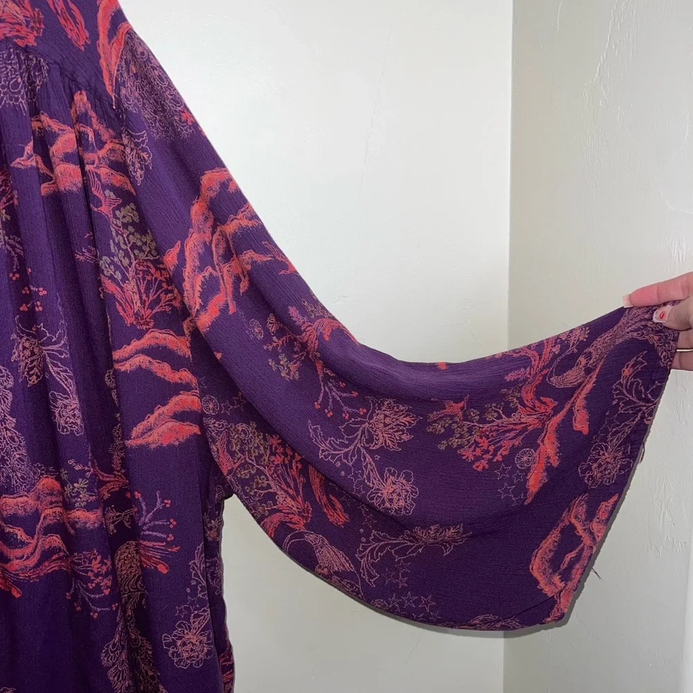 Free People Purple and Red Blouse‎